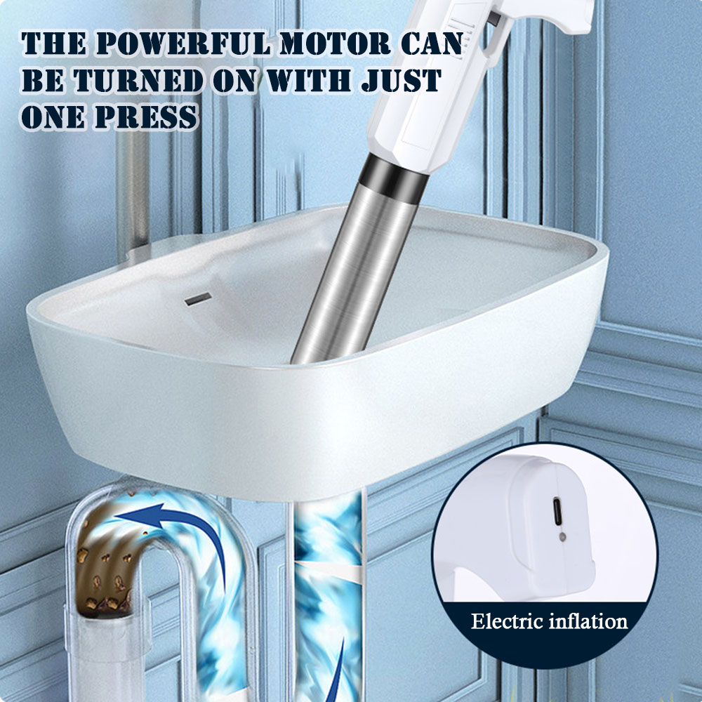 Power Tools Usa - 강력한 전기 변기 뚜러뻥 충격파 언블로커,