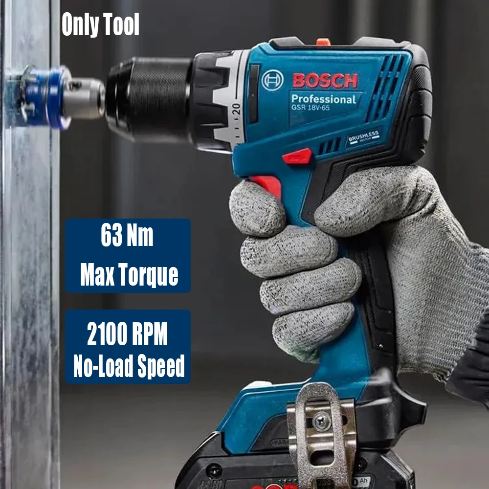 Power Tools Woodworking - 보쉬 GSR 18V-65 브러시리스 전기 드릴
