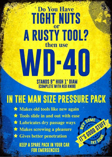 Power Tools Aldi - 빈티지 레트로 WD40 스프레이 차고 공구