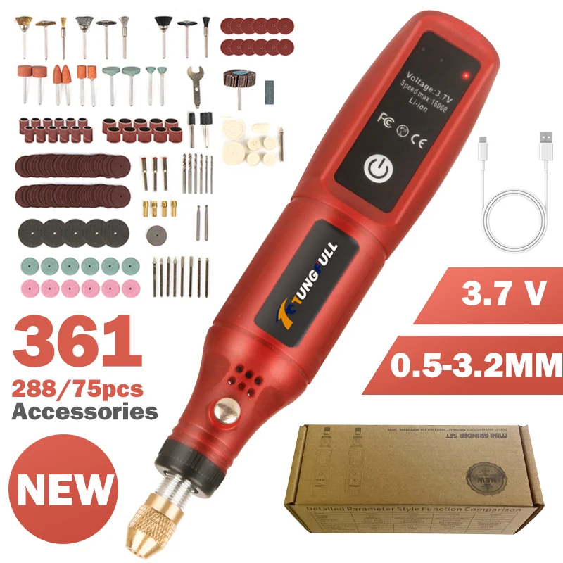 Power Tools Jack - USB 충전식 무선 조각펜 무선 전동