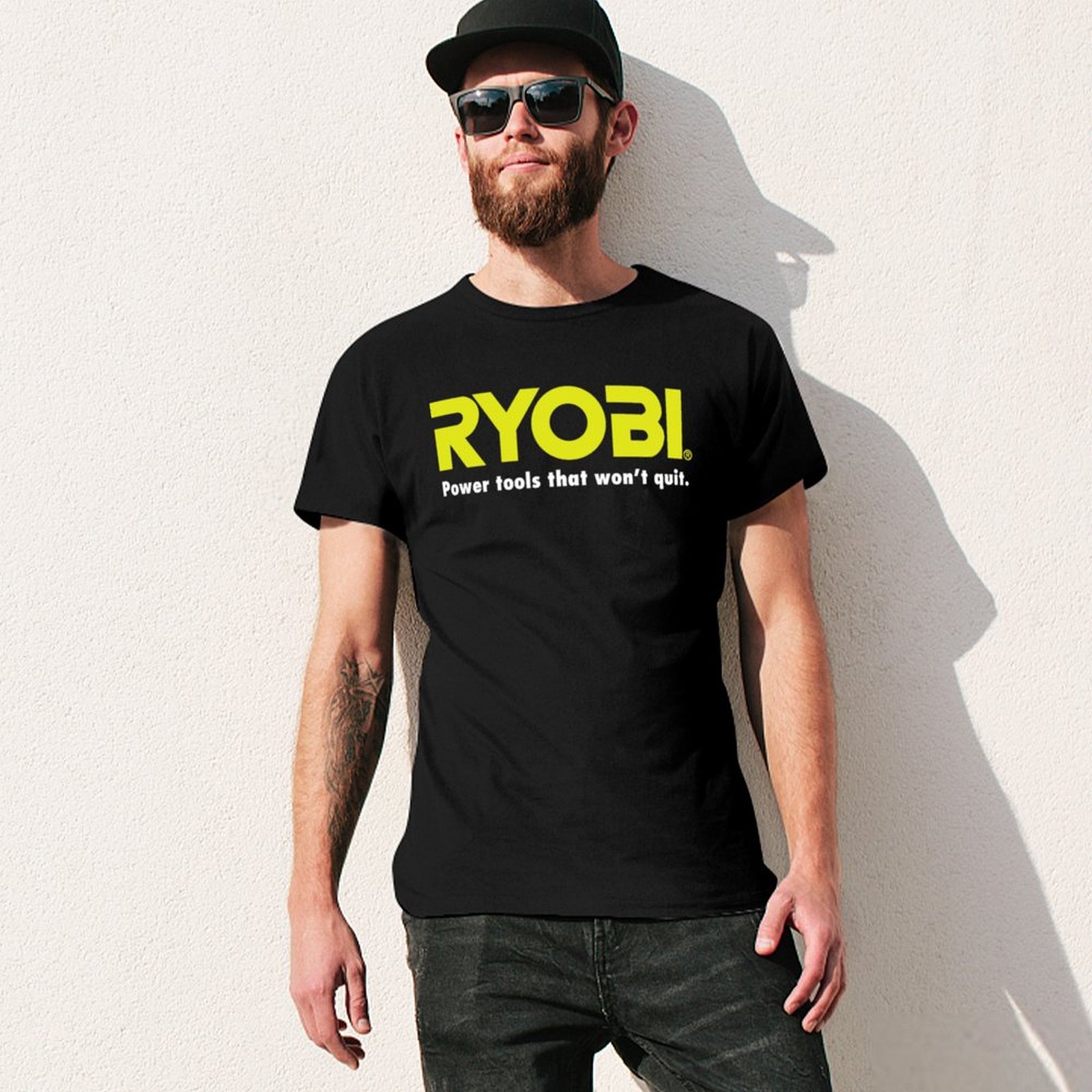 전동 공구 로고가 새겨진 류비(RYOBI) 티셔츠, 면 - Power Tools China 리뷰 및 가격
