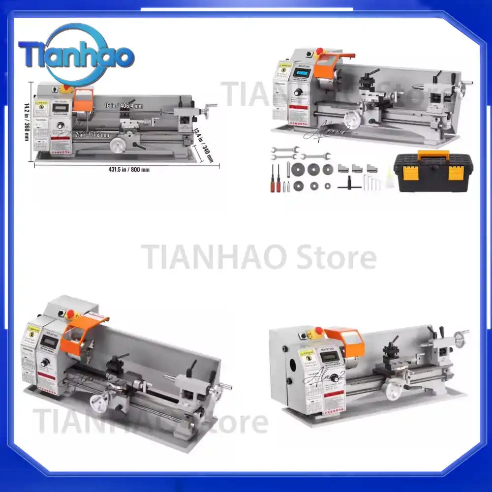 7'' x 16'' 금속 선반 기계, 정밀 벤치탑 파워 - Power X Tools And Machinery 리뷰 및 가격