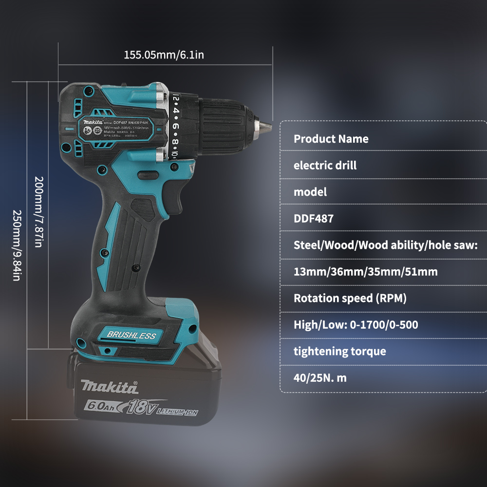 18V 브러시리스 무선 드릴 410W 40N·m 2단  - Power Tools Jack 리뷰 및 가격